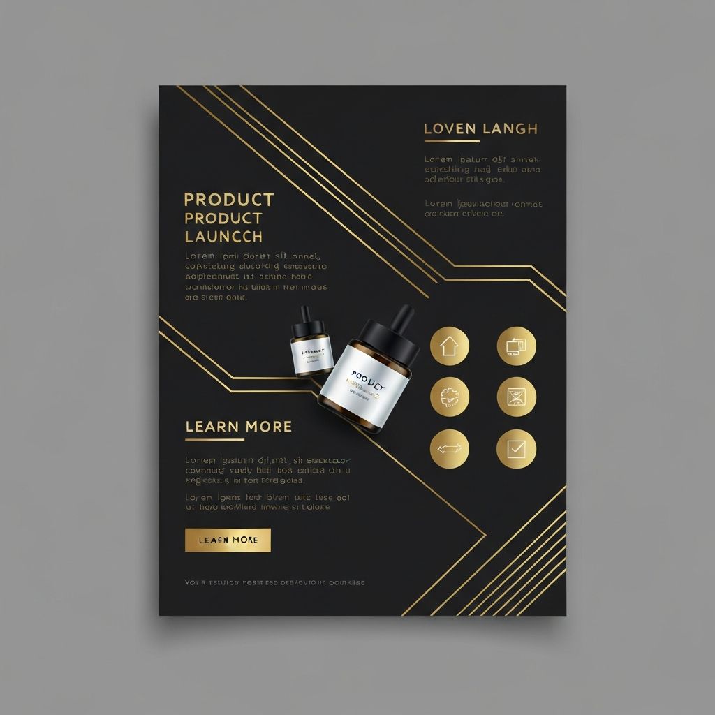 Flyer de lancement produit - Design premium et accrocheur